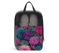 Abstract Floral Colorful Dahlia Flower Shoe Bag for Travel Daily Use Anti-dust Storage Carrier Golf Shoe Pouch