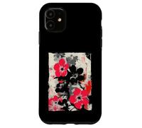 Abstract Floral Graffiti Street Art Japanese Pink Black Case for iPhone 11