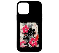 Abstract Floral Graffiti Street Art Japanese Pink Black Case for iPhone 12 mini
