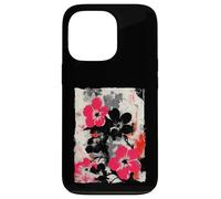 Abstract Floral Graffiti Street Art Japanese Pink Black Case for iPhone 13 Pro
