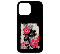 Abstract Floral Graffiti Street Art Japanese Pink Black Case for iPhone 13 Pro Max