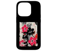 Abstract Floral Graffiti Street Art Japanese Pink Black Case for iPhone 14 Pro
