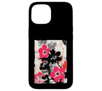 Abstract Floral Graffiti Street Art Japanese Pink Black Case for iPhone 15