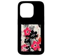Abstract Floral Graffiti Street Art Japanese Pink Black Case for iPhone 15 Pro