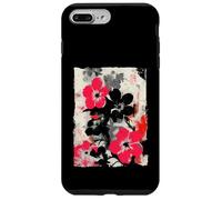 Abstract Floral Graffiti Street Art Japanese Pink Black Case for iPhone 7 Plus/8 Plus