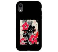 Abstract Floral Graffiti Street Art Japanese Pink Black Case for iPhone XR