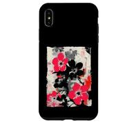 Abstract Floral Graffiti Street Art Japanese Pink Black Case for iPhone XS Max