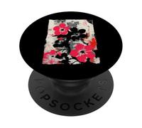 Abstract Floral Graffiti Street Art Japanese Pink Black PopSockets Adhesive PopGrip