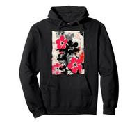Abstract Floral Graffiti Street Art Japanese Pink Black Pullover Hoodie