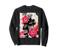 Abstract Floral Graffiti Street Art Japanese Pink Black Sweatshirt