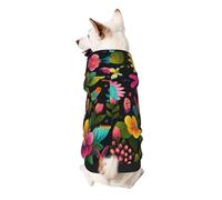 Abstract Floral Pattern Dog Hoodie â€“ Soft & Breathable Polyester Pet Clothes for Small, Medium, and Large Dogs