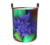Abstract Floral Print Laundry Hamper Basket Tall Laundry Basket, Hamper For Blanket Storage For Bedroom