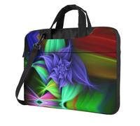 Abstract Floral Print Ultra Slim Laptop Bag Lightweight Oxford Cloth Shoulder Case Portable Computer Briefcase