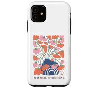 Abstract Floral Vase Rainbow Serenity Art Case for iPhone 11