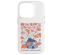 Abstract Floral Vase Rainbow Serenity Art Case for iPhone 14 Pro
