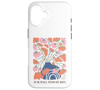Abstract Floral Vase Rainbow Serenity Art Case for iPhone 16