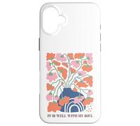 Abstract Floral Vase Rainbow Serenity Art Case for iPhone 16 Plus
