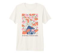 Abstract Floral Vase Rainbow Serenity Art Premium T-Shirt