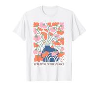 Abstract Floral Vase Rainbow Serenity Art T-Shirt