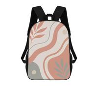 Abstract Floral Wall Art with Wavy Lines Minimal Boho Botanical Print Modern Line Art Flowers ... Backpack Kids School Backpack School Bag 3D Printed Fashion School Bag for Boys Elementary And Midd