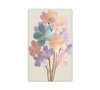 Abstract Flower Bouquet Pastel Petals Single Toggle Blank Wall Plate Light Switch Cover Decorative 1 Gang for Kitchen Room Bathroom Size 11.4x7cm