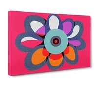 Abstract Flower Canvas Print | Gallery Wrapped 30mm Frame Wall Art | 30x20 inches | Ready to Hang | Abstract Floral Picture | Living Room Bedroom Lounge Office