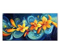 Abstract Flowers Diamond Art Kits Adults, 5D Diamond Painting for Beginner, Gem Art Cross Stitch Kits, DIY Full Drill Crystal Embroidery Kit for Crafts, for Home Decoration Paintings 20x40in J26-7159