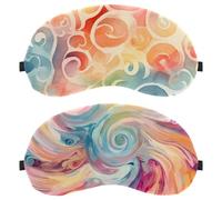 Abstract Flowing Enigmatic Swirl Texture 2-Pack Light-Blocking Soft Breathable Sleeping Mask Eye Patch