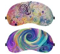 Abstract Flowing Various Shades Swirls Texture 2-Pack Light-Blocking, Soft, Breathable Sleeping Masks Blindfold Sleep Masks