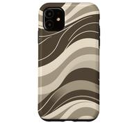 Abstract Flowing Wave Lines Minimal Modern Retro Design Case for iPhone 11