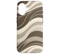 Abstract Flowing Wave Lines Minimal Modern Retro Design Case for iPhone 16
