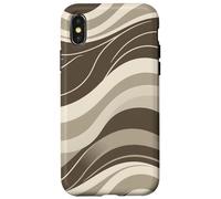 Abstract Flowing Wave Lines Minimal Modern Retro Design Case for iPhone X/XS