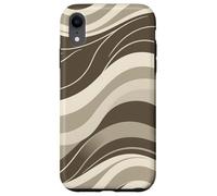 Abstract Flowing Wave Lines Minimal Modern Retro Design Case for iPhone XR