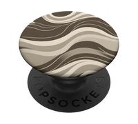 Abstract Flowing Wave Lines Minimal Modern Retro Design PopSockets Adhesive PopGrip