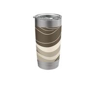 Abstract Flowing Wave Lines Minimal Modern Retro Design Stainless Steel Insulated Tumbler