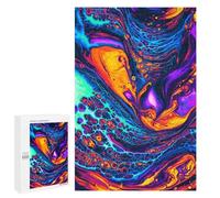 Abstract Fluid Art Composition Puzzle for Adults, 1000 PCS, Illustrated Jigsaw Edition, A Focused Activity for Patient Adult Puzzlers