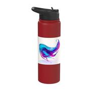 Abstract Fluid Dynamics Liquid Void Art Stainless Steel Insulated Water Bottle