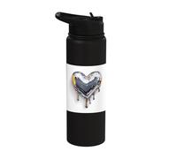 Abstract Fluid Heart Surreal Apparel Stainless Steel Insulated Water Bottle