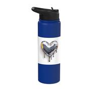 Abstract Fluid Heart Surreal Apparel Stainless Steel Insulated Water Bottle