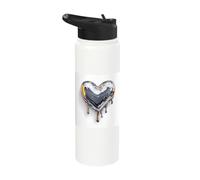 Abstract Fluid Heart Surreal Apparel Stainless Steel Insulated Water Bottle