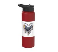 Abstract Fluid Heart Surreal Apparel Stainless Steel Insulated Water Bottle