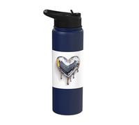 Abstract Fluid Heart Surreal Apparel Stainless Steel Insulated Water Bottle