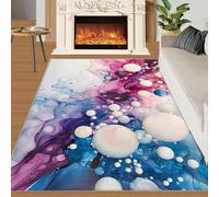 Abstract Fluids Area Rug 160x230cm Colored Bubbles Rugs for Living Room, Modern Art Non Slip Short Pile Floor Mat Machine Washable Shaggy Soft Bedroom Area Carpet Rug for Home Decor