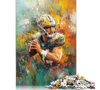 Abstract Football Player Art Puzzle Brain Teaser Premium Cardboard Jigsaw Puzzle for Kids And Adults Age 12 Years Up Easter Gifts 500pcs (52x38cm)