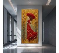 Abstract Forest Diamond Art Kits Adults, DIY 5D Large Diamond Painting Anime Full Square Drill Crystal Art Kits 35.4x70.9 Inch, Embroidery Cross Stitch Canvas for Home Wall Decor Gifts (SQ973)