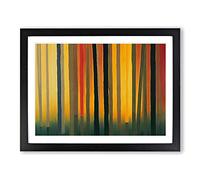 Abstract Forest Summer Vol.1 Framed Print | A4 Black Framed Wall Art | Ready to Hang | Abstract Landscape Picture | Living Room Bedroom Lounge Office