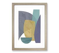 Abstract Forms Framed Print | A2 Oak Framed Wall Art | Ready to Hang | Abstract Fantasy Picture | Living Room Bedroom Lounge Office