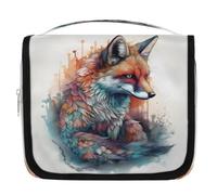 Abstract Foxes Cute Fox Hanging Toiletry Bag Travel Wash Bag Cosmetic Makeup Accessories Organizer Waterproof Shower Bag Beauty Pouch for Women Girls Kids Gift