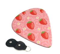 Abstract Fruit Cute Strawberry Cartoon Pattern Guitar Picks Celluloid 6 Pack for Acoustic Guitar Electric Guitar Ukulele Includes Thin Medium Picks - 0.71mm
