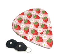 Abstract Fruit Cute Strawberry Cartoon Pattern Guitar Picks with Grip for Acoustic Electric Bass Guitar Accessories - 0.71mm